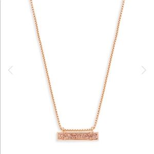 Leanor Rose Gold Pendant Necklace Rose Gold Drusy